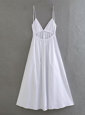 Summer Dress Women 2023 New Fashion Elegant Suspender Backle