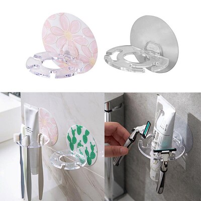 Toothbrush Holder Toothpaste Beard Shaver Storage Rack Bathr