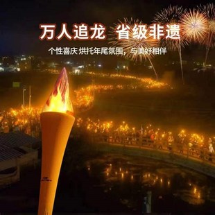 火把节道具仿真奥手持火把运电子火炬复古儿童万圣节舞台表演