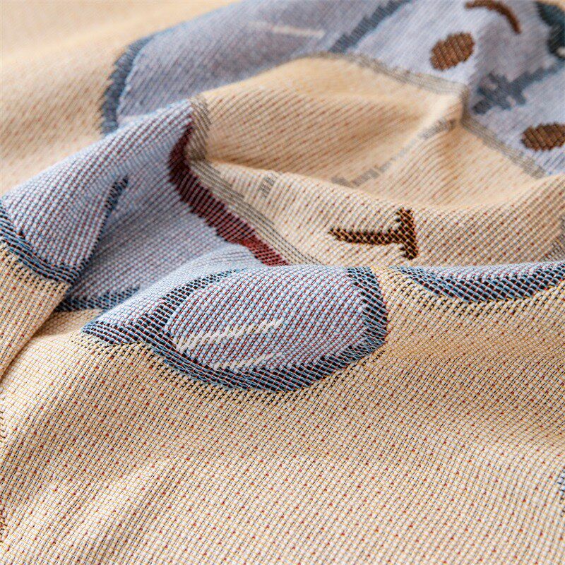 沙发垫子卡通图案可爱四季通用防滑单三人位沙发套罩维尼盖布线毯