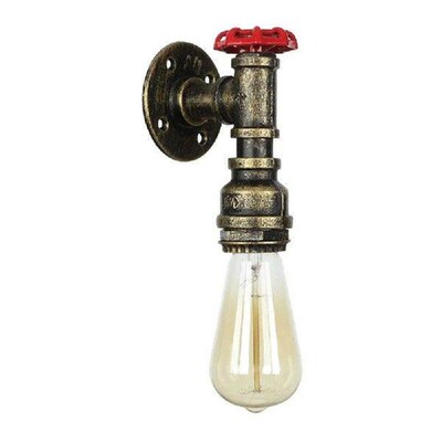 Water Pipe Retro Wall Lamp Industrial  Vintage Iron Lamps