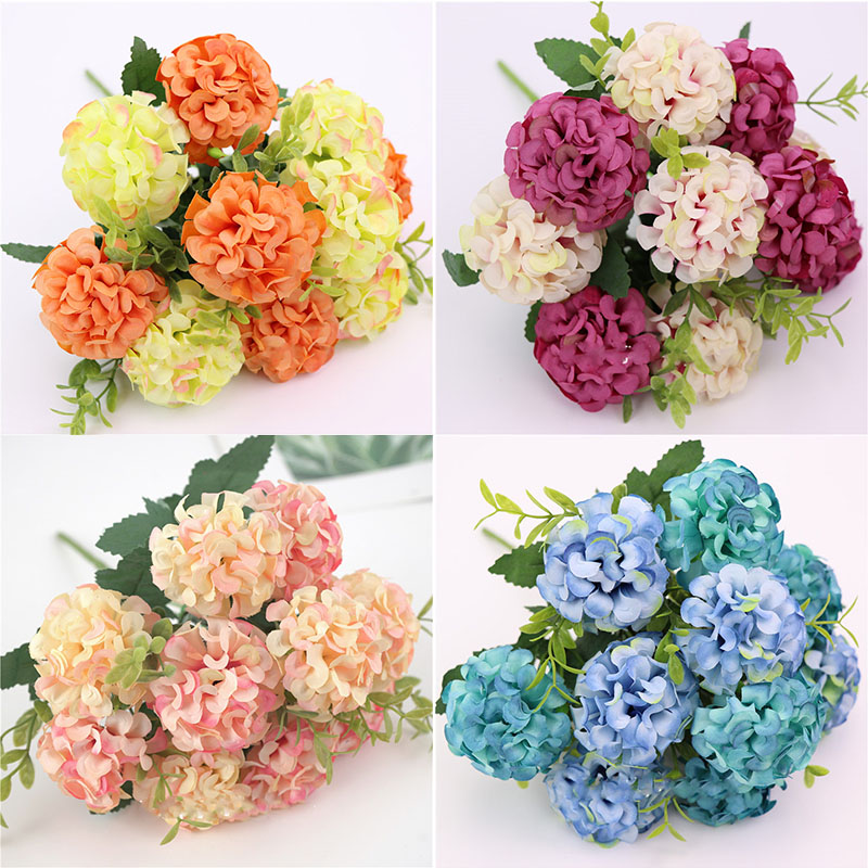 1pcs 10 flower head peony fake flowers  luxury bouquet weddi图片