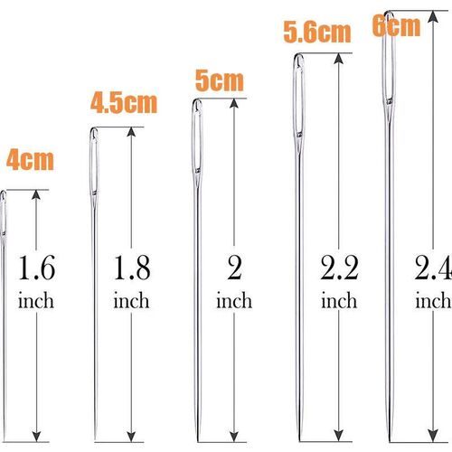 25 PCS stainless steel Large Eye Stitching Needles - 5 Sizes