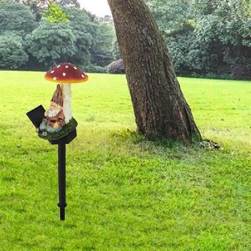 Solar Mushroom Lights For Outside Solar Fairy Statue LED