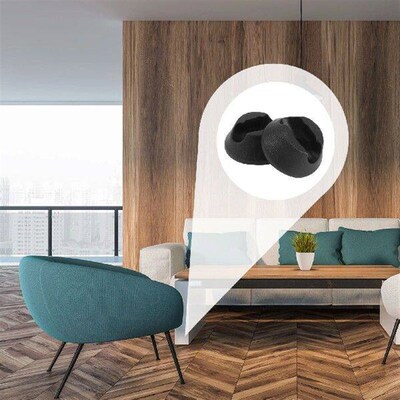 16 Pcs Furniture Feet Protectors ABS Rubber Covers Black