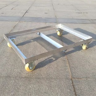 物流塑料筐周转车底座平板乌龟推车柜子机器移动带轮角钢货架订做