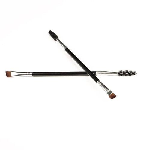 Double-headed Eyebrow Brush Spiral Bevel Makeup Brush, Plast
