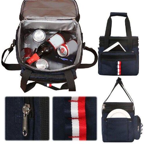 20L Insulated Cooler Bag Dual Compartments Portable
