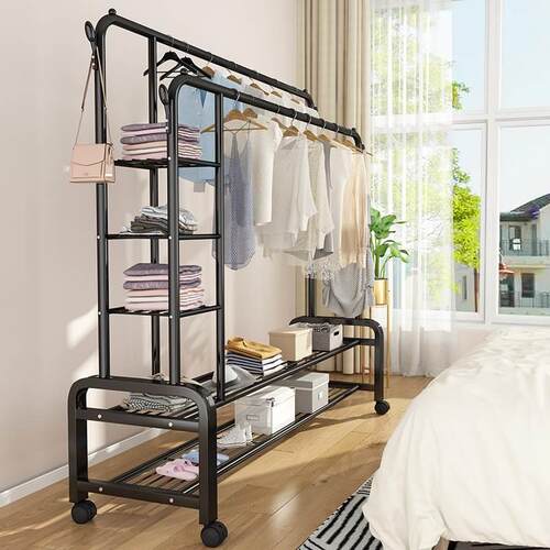 clothes drying rack fold laundry garment dryer hanger 杆衣架