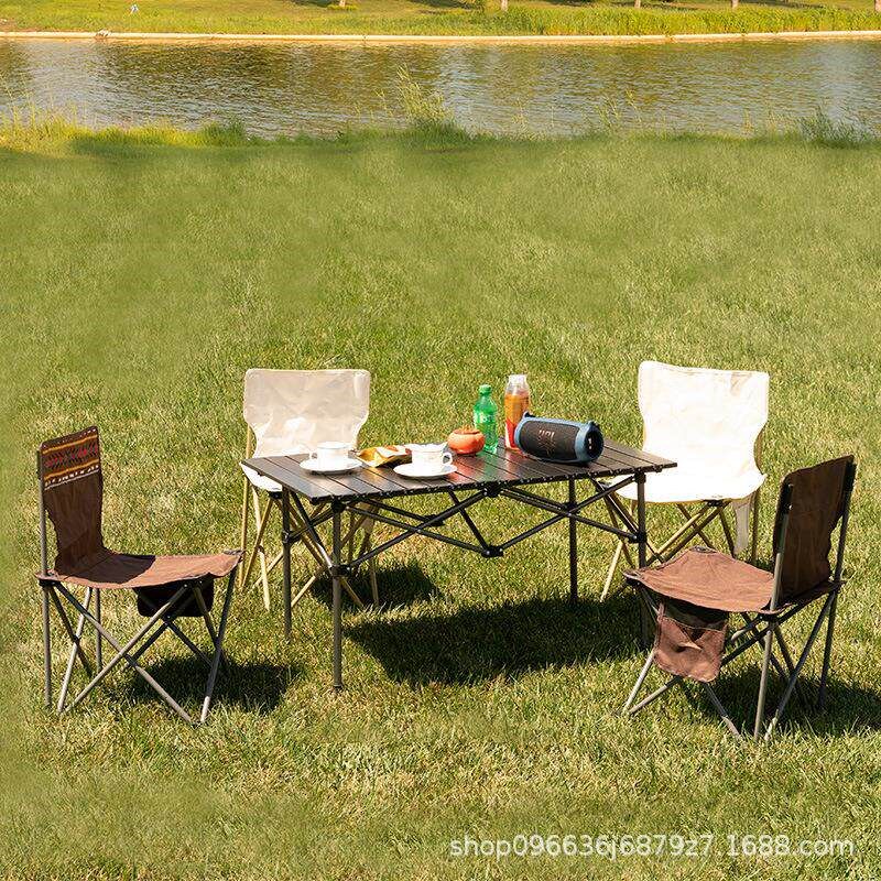 aluminium alloy camping table Portable foldable and chairs图片