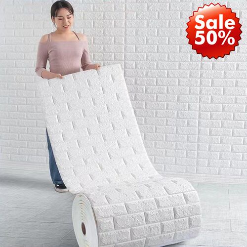 3D Soft Foam Brick Wallpaper er Roll DIY Self Adhesive Livin