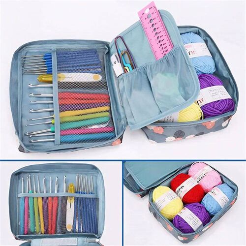 67Pcs Crochet Hooks Kit with Case Beginner Crochet Kit Color