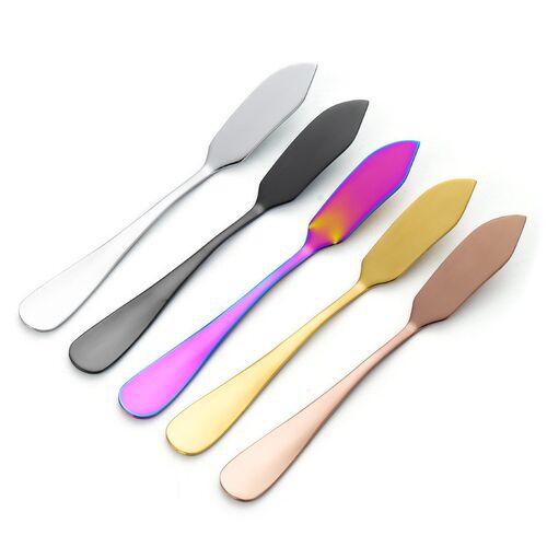 Butter Knife Cheese Dessert Jam Cream Gold Rose Knifes 抹刀