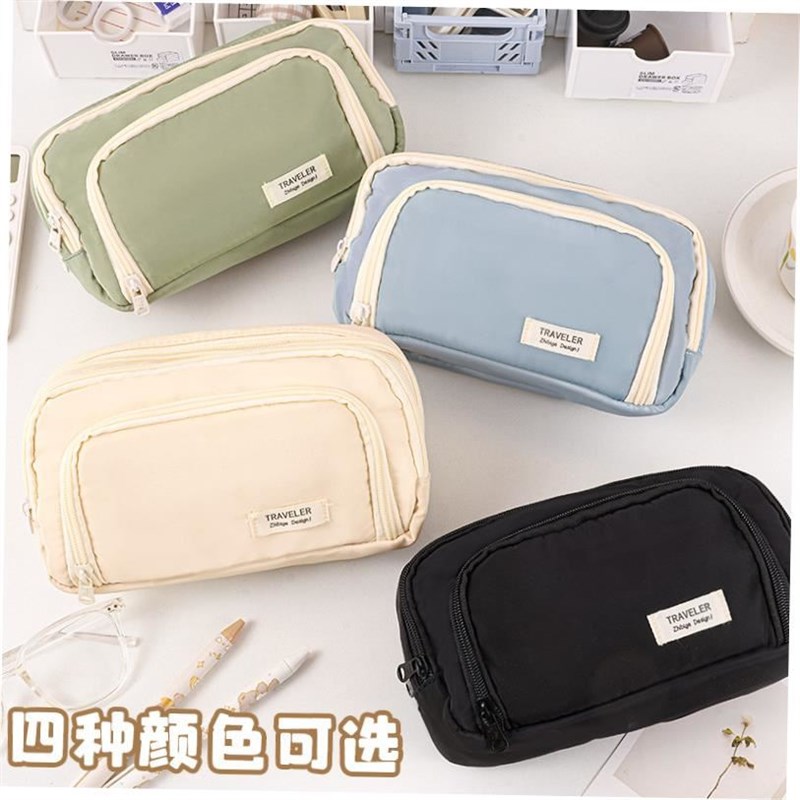 Large Capacity Pencil Case Kawaii Canvas Pencilcase School图片