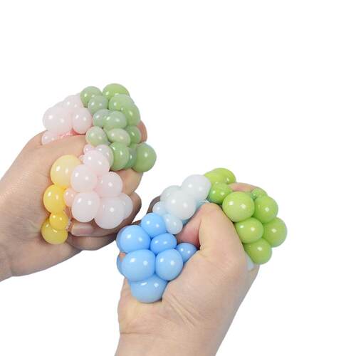 Squishy Fidget vent Toys squeezy Stress ball炫彩葡萄球捏捏乐