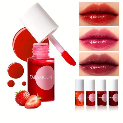 4 color Fruity Lip Tint Water Gloss Tint,Moisturizing Waterp