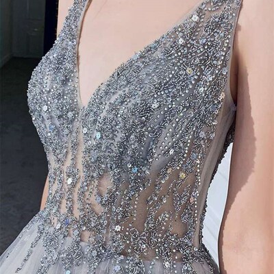 Annual Meeting Host Evening Dress New Birthday Party V-Neck