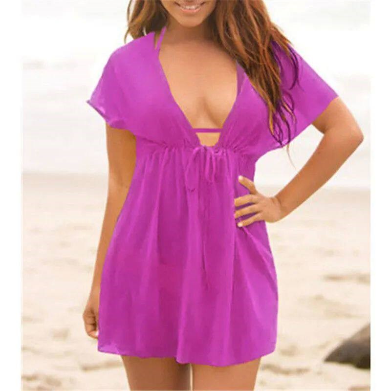 Beach Swimsuit ver Up Summer Autumn Dress Swimwear Women Kaf图片