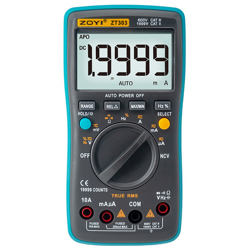 众仪万用表数字家电维修高精度多功能四位半ZT-303自动量程防烧