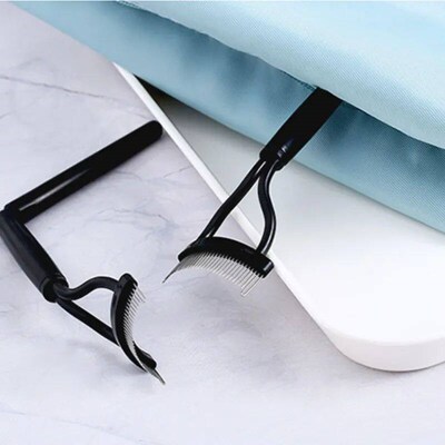 Eyelash Separator Metal Teeth Foldable Eyelash Curler Beauty