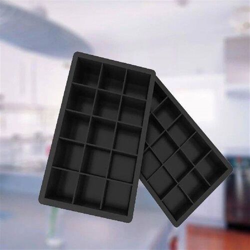 2 PCs Oven Safe Molds Silicone Ice Cube Box Party Use Trays