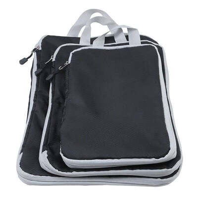 3PCS Compressed Packing Cubes Travel Storage Organizer Set M