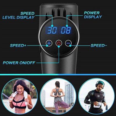 LCD Display Massage Gun Fascia Electric Percussion Pistol Ma