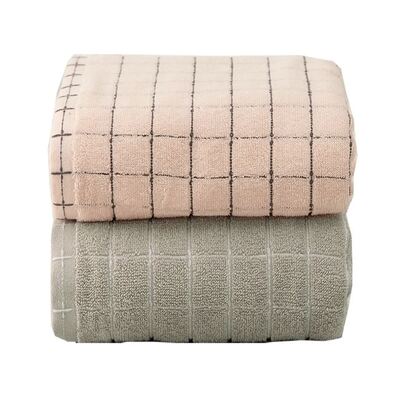 pure cotton bath towel absorbent plain color men and women