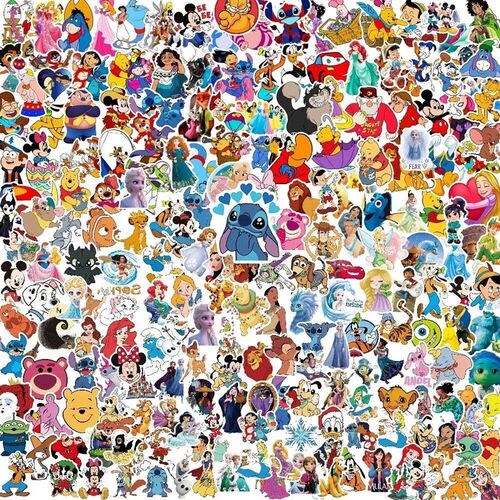 50/100/200/300Pcs  Mix Cartoon Cute Stitch Micky Princess er