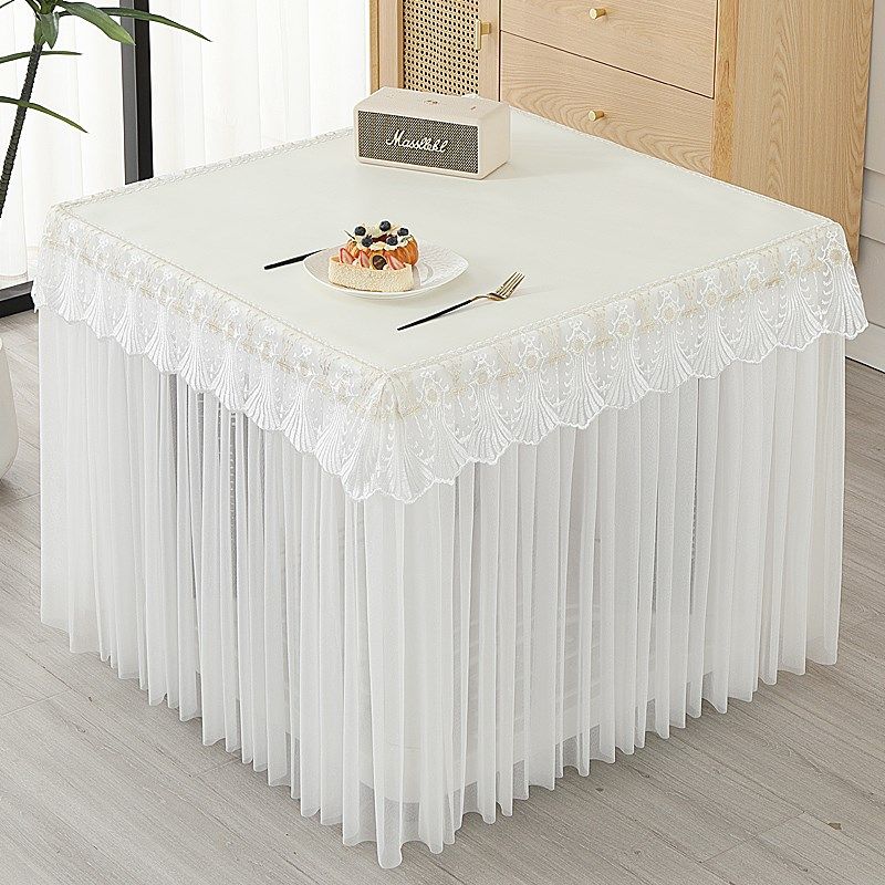 夏季薄款正方形电暖炉烤火电炉桌罩麻将机桌布防水防油皮革防尘罩