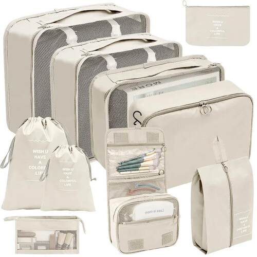 7/8/9/10 Pcs Set Travel Organizer Storage Bags Suitcase Pack