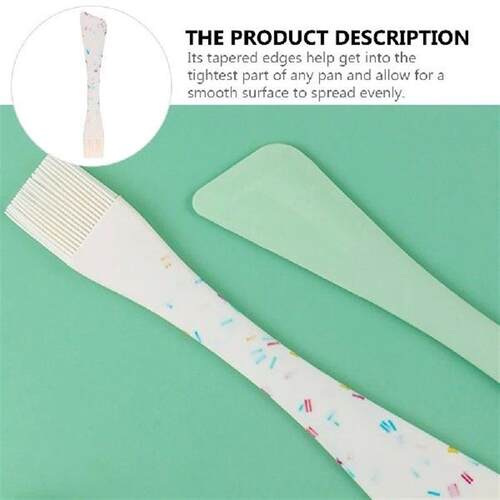 Double-headed Silicone Spatula Oil Brush Kitchen Tongue