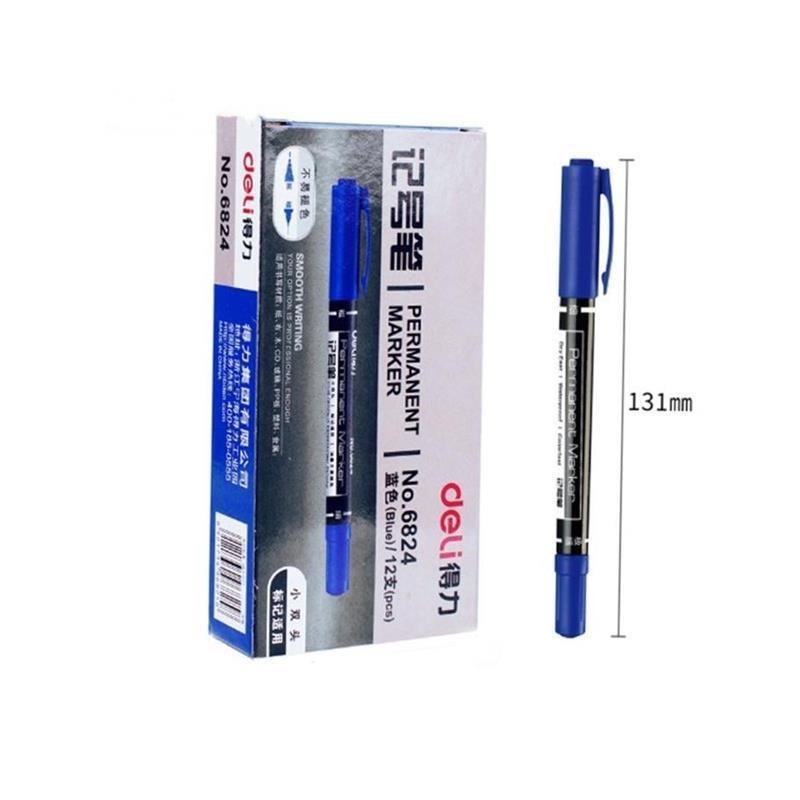 9pcs/Set Twin Tip Permanent Markers, Black, Red,Blue Ink, 1图片