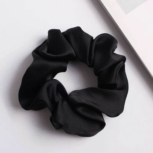 Newest Korean Woman Elegant Silk Elastics Hair Band Solid Co