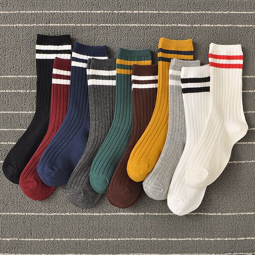 Spring Socks Women Woman  Korean Version of The Two Bars Jap