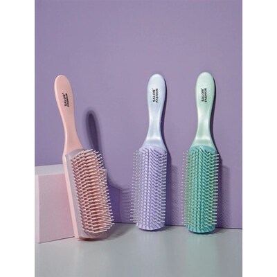 9-Rows 4 Color Detangling Hair Brush Denman Detangler Hairbr