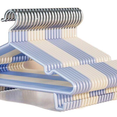 Plastic-Coated Hook Solid Household Hangers, Non-Slip and Ma
