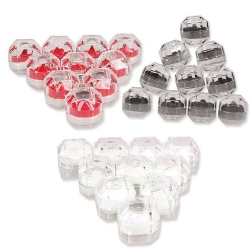 10pcs Acrylic Crystal Ring Storage Display Box Storage Organ