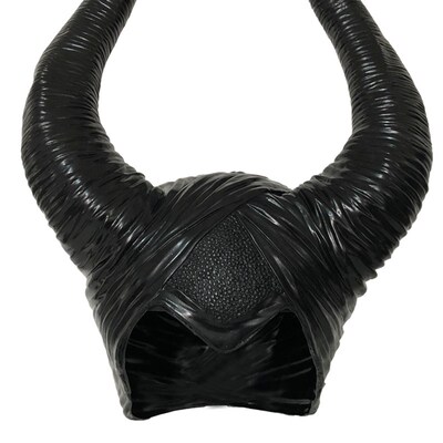 Maleficent Horns Cosplay Mask Headgear Black Queen Helmet
