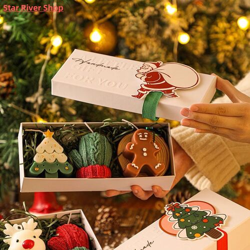 Creative 3-piece Christmas Handmade scented candle gift set