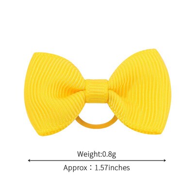 16 inch Kids Bow Ribbon Elastic Ponytail Hair Tie Headband 4