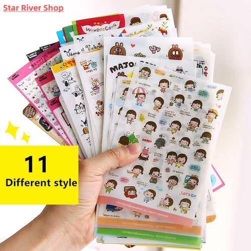 Cute Molang Rabbit Cartoon Animals Sticker Pvc Cartoon Stick
