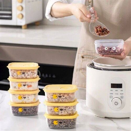 Portable Lunch Box Plastic Food Rice Dispenser Microwave