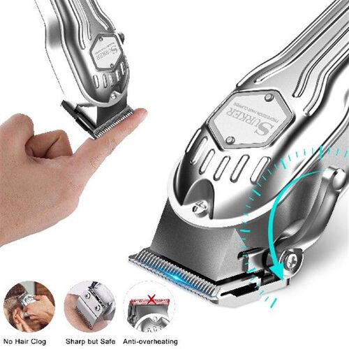 SURKER Clipper SelfCut Personal Haircutting Kit Silver