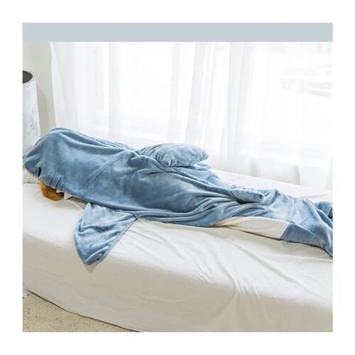 Pajama Shark One Piece Adult Super Soft Soft Flannel Hoodie