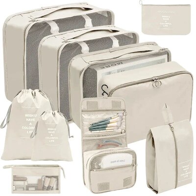 7/8/9/10 Pcs Set Travel Organizer Storage Bags Suitcase Pack