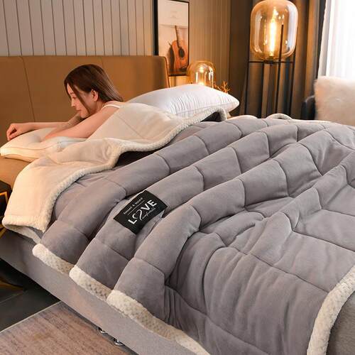Thick Warm Winter Bed Blankets Wool Blanket Bedspread 厚毛毯
