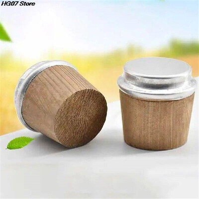 2Pcs Wood Thermos Stopper Sealed Safe Durable Vacum Flasks