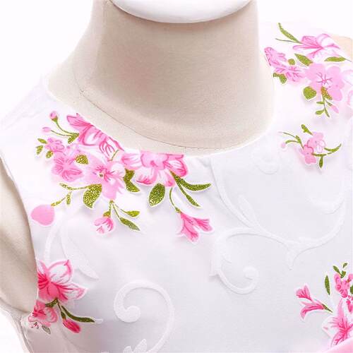 Childrens Dress Sleeveless Princess Dress Flower Puff Mesh