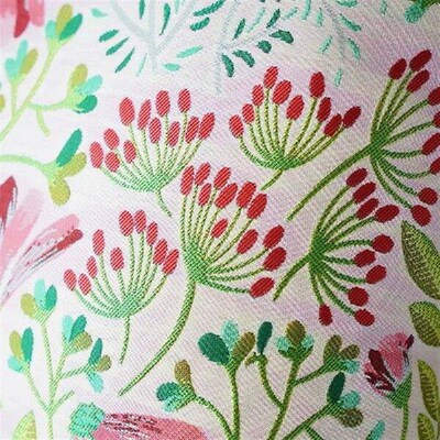 Weaving Silk Jacquard Pillow Cover Plant Flower Cushion